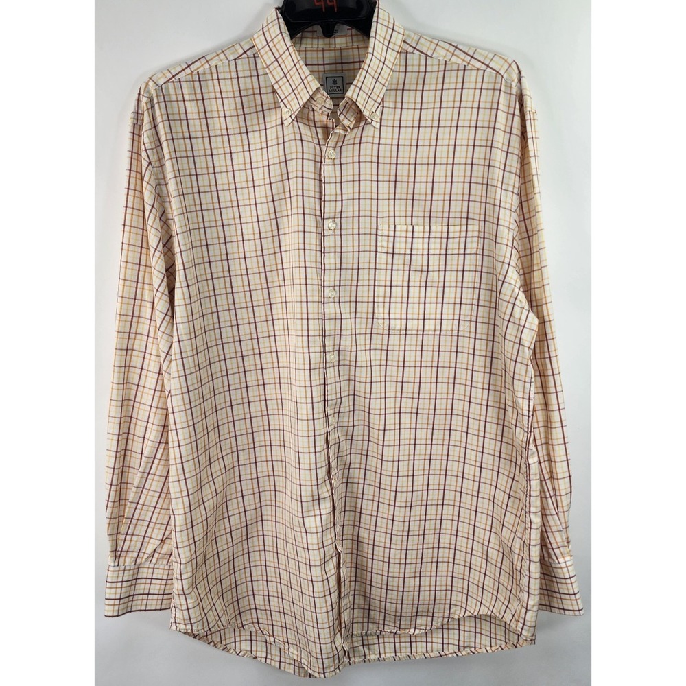 Peter Millar Crown Oxford Shirt Men's L Plaid Button Down Business Casual